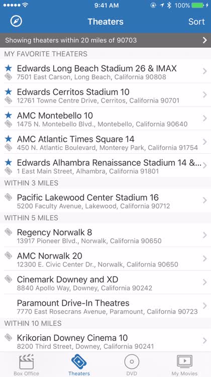 Find theaters