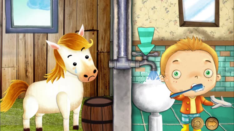 Turn off the tap, so horse can drink