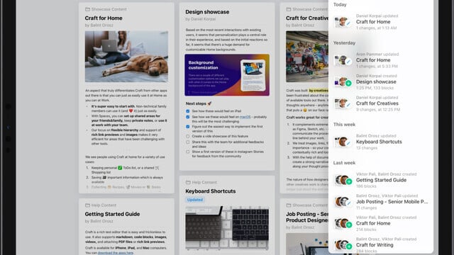 Craft is a New Note-Taking App Featuring Real-Time Collaboration