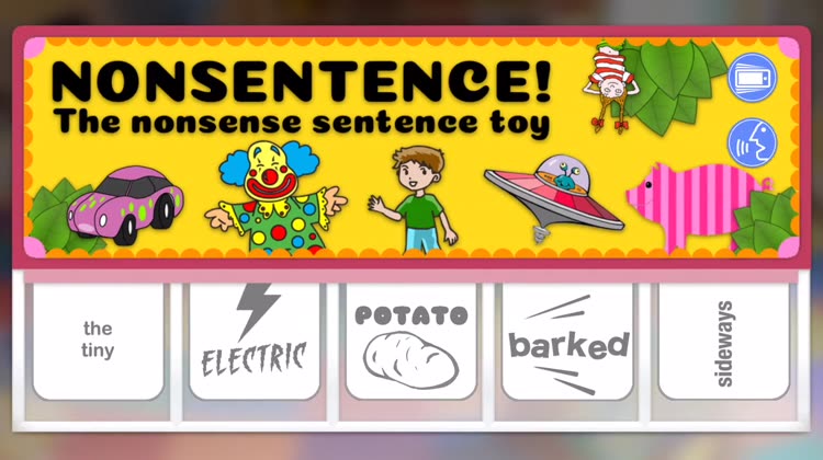 nonsentence the silly sentence app for kids by bryan vines