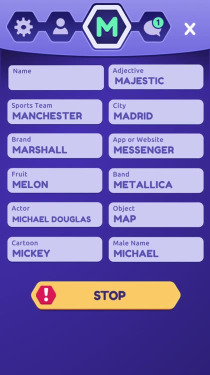 StopotS The Categories Game By Gartic