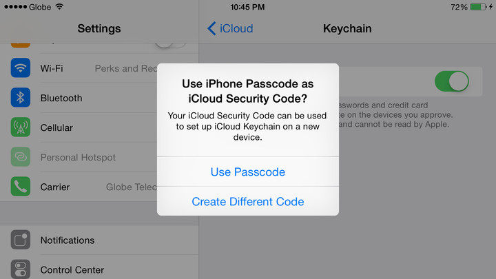 iCloud Security Code