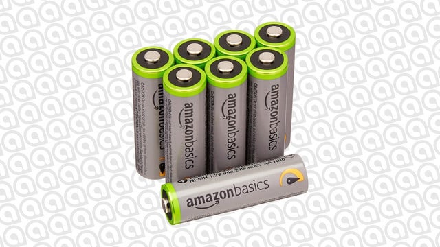Get an 8-Pack of AmazonBasics AA Rechargeable Batteries for $16