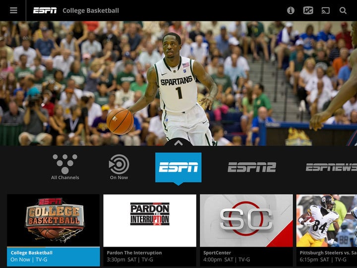 Along with the Apple TV, Sling TV is available on the iPhone, iPad, and Web. 
