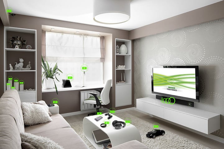 The WattUp technology can charge a device across the room from a wireless transmitter.
