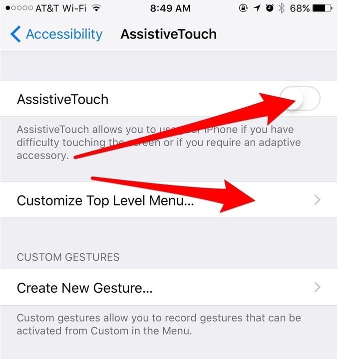 Configure one-touch screenshots on iOS