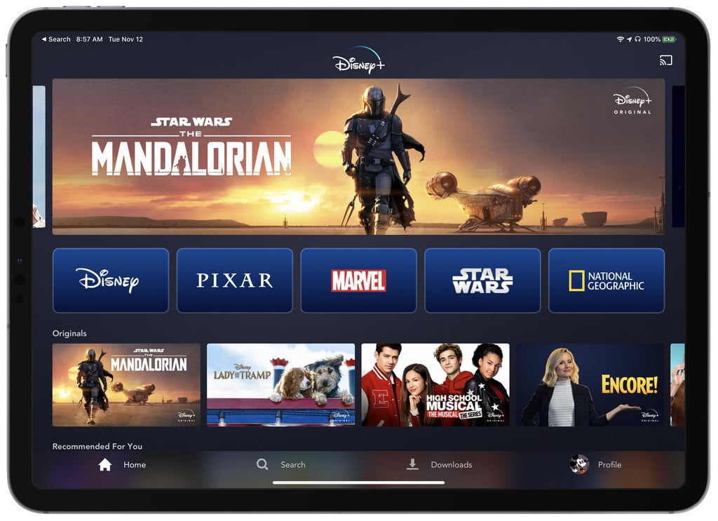 Disney+ Streaming Service Arrives on iPhone, iPad and Apple TV