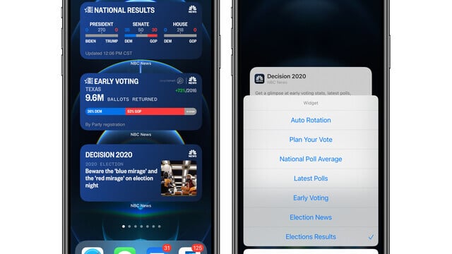 Follow the Presidential Election Results on Your iOS 14 Home Screen With NBC News